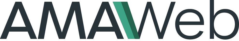Logotipo AMAWeb, ferramenta de avaliação automática de acessibilidade na Web da UNIFESP.